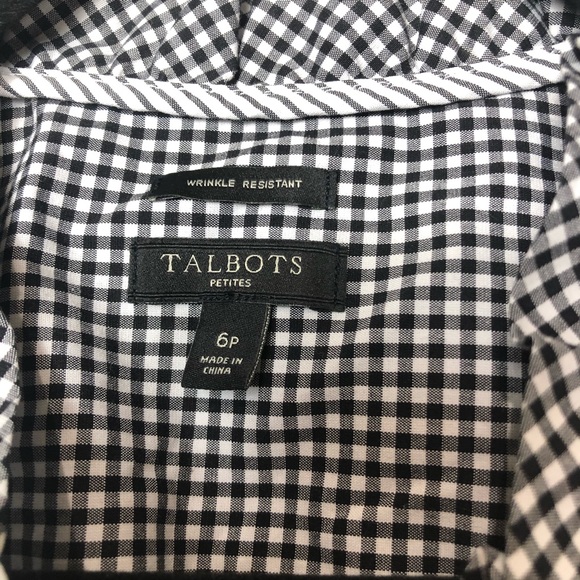 Talbots Petite Gingham Sleeveless Button Front - Picture 4 of 9